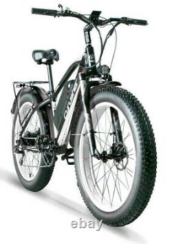 26 Electric Mountain Bicycles FAT TIRES E-Bike 1000W 48V 13AH Motorcycle Style