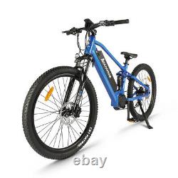 Accolmile Blue 27.5inch MTB Electric Bike 750W BAFANG Mid Motor 17.5Ah Battery