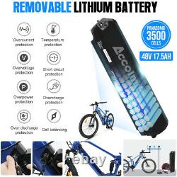 Accolmile Blue 27.5inch MTB Electric Bike 750W BAFANG Mid Motor 17.5Ah Battery