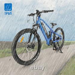 Accolmile Blue 27.5inch MTB Electric Bike 750W BAFANG Mid Motor 17.5Ah Battery