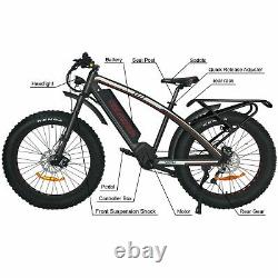 Addmotor 1000W Mid Drive Motor Electric Bike 17.5Ah Battery Hydraulic Disc Brake