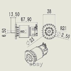 Alloy Brushless Turntable Drive Motor for 1/12 1/14 Hydraulic RC Excavator Parts