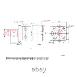 Hydraulic Motor 101-1007-009 4 Flange Holes 400N. M