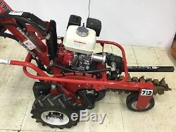 Used Barreto Trencher E712MTH Hydraulic Drive Motor Digger Trenching Honda GX200