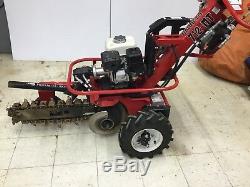 Used Barreto Trencher E712MTH Hydraulic Drive Motor Digger Trenching Honda GX200